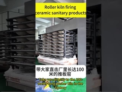 Push-plate kiln firing sanitary ware