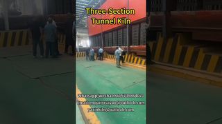 Three-Section Tunnel Kiln #kilnmanufacturer #brickfactory #tunnelkiln#brickkiln #claybricks